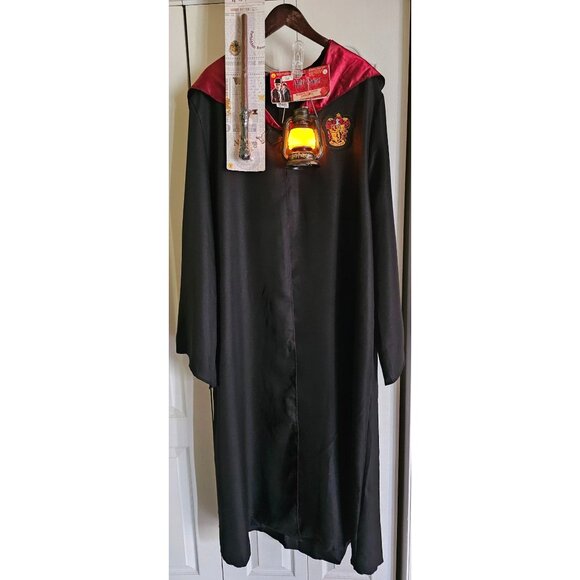 Harry Potter Gryffindor Adult Costume Robe Cloak Hogwarts Halloween Disguise L/X - Picture 1 of 12